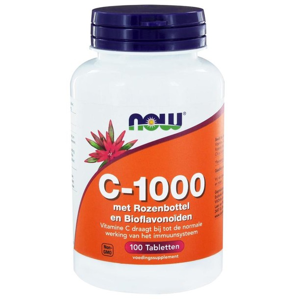NOW Vitamine C-1000 met rozenbottel en bioflavonoiden (100 Tabletten)
