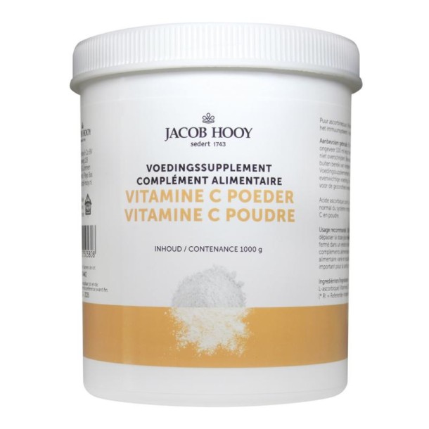 Jacob Hooy Vitamine C Ascorbinezuur pot (1 Kilogram)