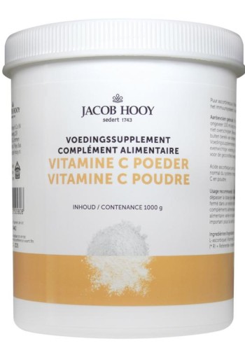 Jacob Hooy Vitamine C Ascorbinezuur pot (1 Kilogram)