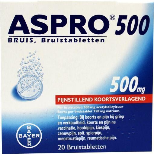 Aspro Bruis 500mg (20 Tabletten)