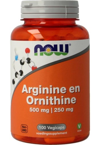 NOW Arginine & Ornithine 500/250 mg (100 Capsules)