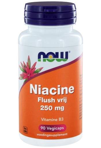 NOW Niacine flush vrij 250mg (90 Vegetarische capsules)