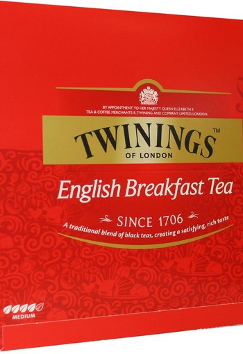 Twinings English breakfast envelop (100 Zakjes)