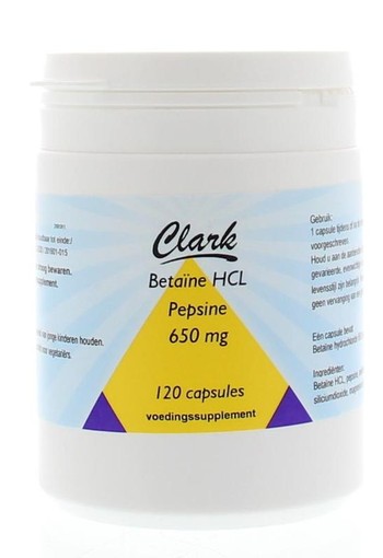 Clark Betaine HCL 650 (120 Capsules)