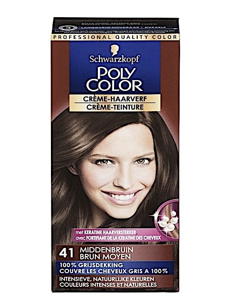 Schwarzkopf Poly Color 41 Middenbruin Crème Haarverf