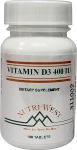 Nutri West Vitamine D3 400 (100 Tabletten)