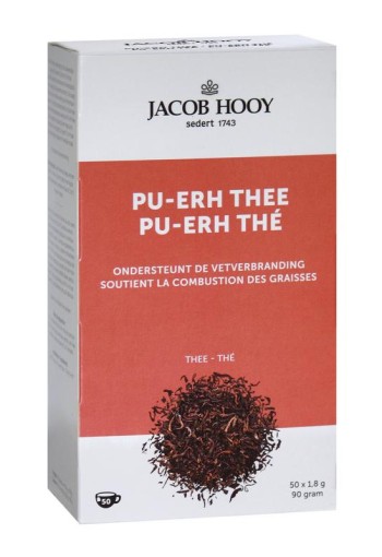 Jacob Hooy Pu erh theezakjes (50 Zakjes)