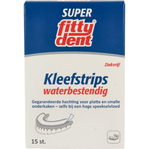 Fittydent Kleefstrips voor onderprothesen (15 Stuks)
