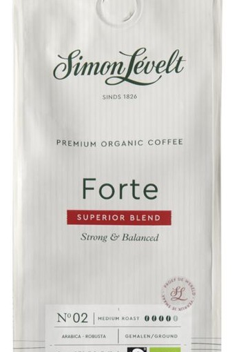 Simon Levelt Cafe organico forte snelfilter bio (250 Gram)