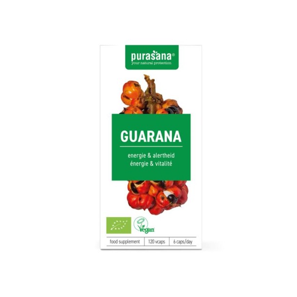 Purasana Guarana vegan bio (120 Vegetarische capsules)