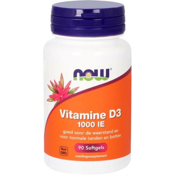 NOW Vitamine D3 1000IE (90 Softgels)