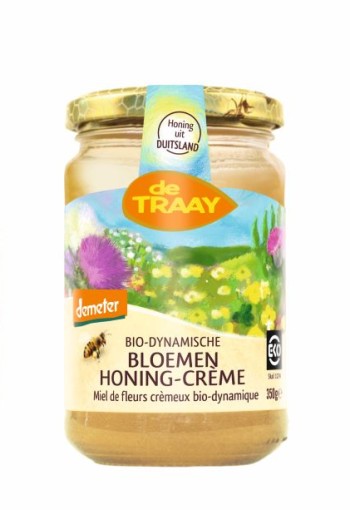 Traay Bloemenhoning creme bio-dynamisch demeter bio (350 Gram)