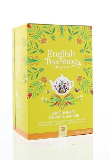 English Tea Shop Lemongrass ginger citrus bio (20 Zakjes)