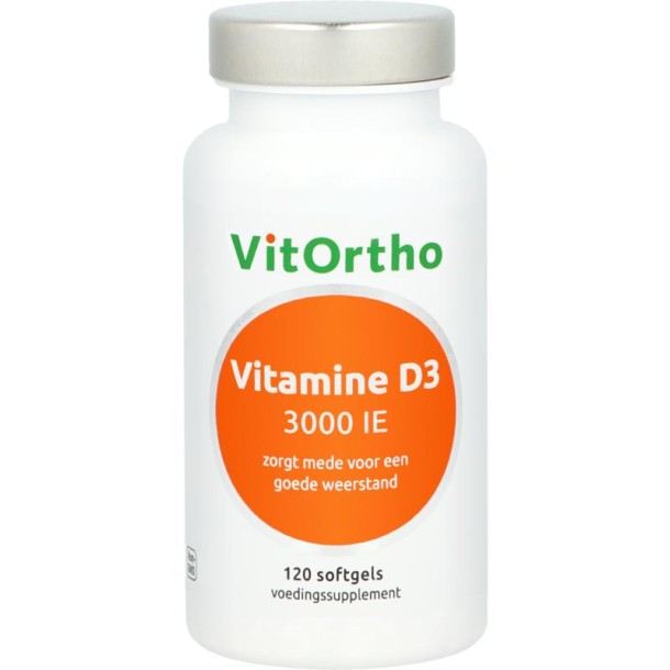 Vitortho Vitamine D3 3000IE (120 Softgels)