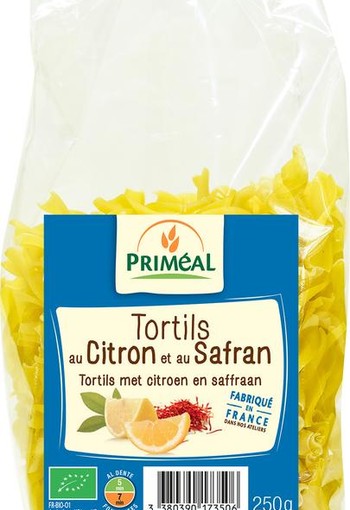 Primeal Fusilli tortils citroen safraan bio (250 Gram)