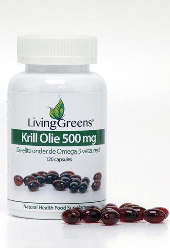 Livinggreens Krillolie 500mg (120 Capsules)