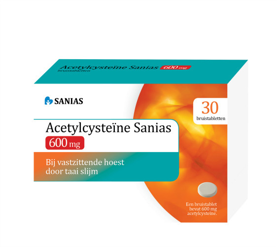 Sanias Acetylcysteine 600 mg (30 Bruistabletten)
