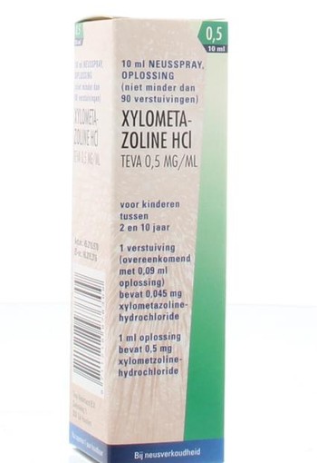 Teva Xylometazoline 0.5mg spray (10 Milliliter)