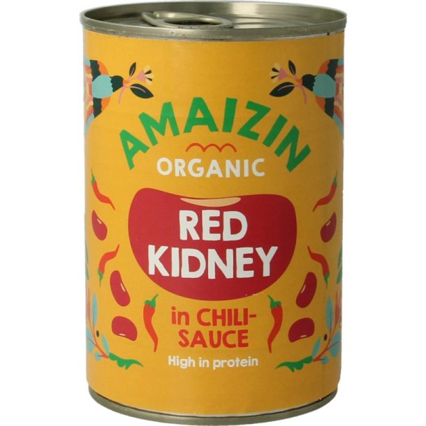 Amaizin Rode kidneybonen in chilisaus bio (400 Gram)