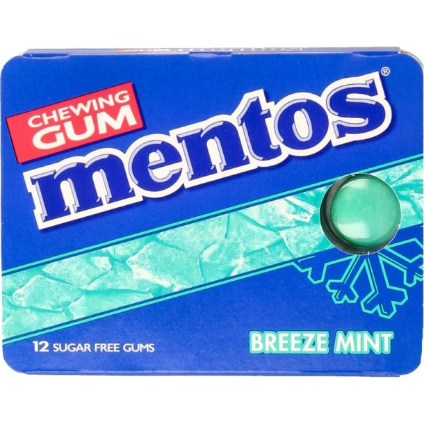 Mentos Gum breeze mint (12 Stuks)