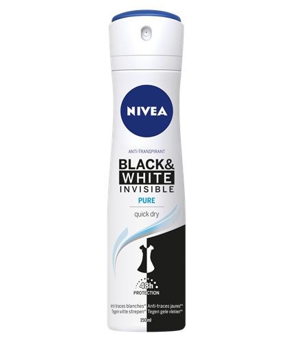 Nivea Deodorant invisible black & white pure (150 Milliliter)