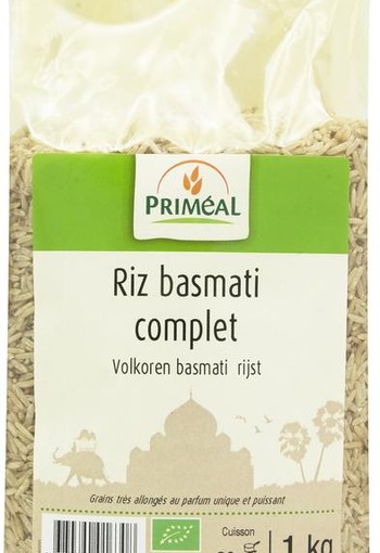 Primeal Volkoren basmati rijst bio (1 Kilogram)