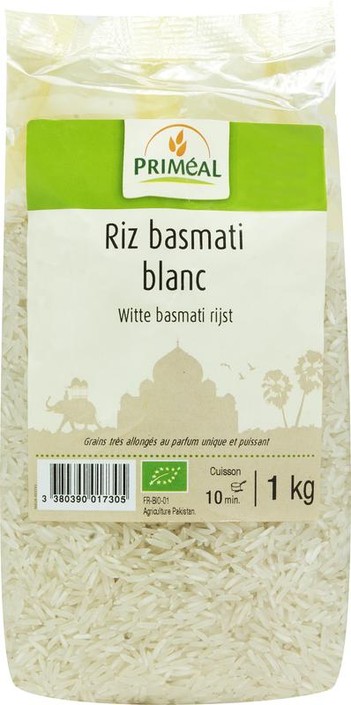 Primeal Witte basmati rijst bio (1 Kilogram)