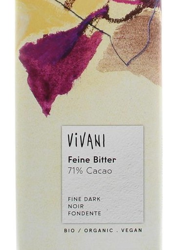 Vivani Chocolade puur delicaat 71% bio (100 Gram)