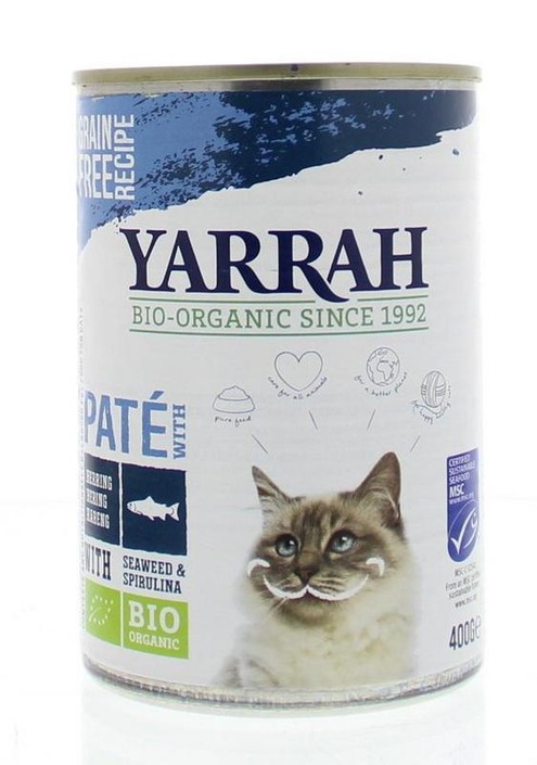 Yarrah Kat pate met vis bio (400 Gram)