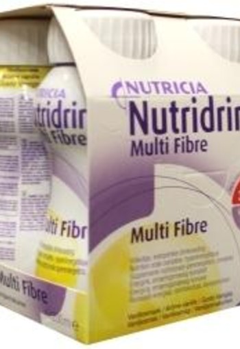 Nutridrink Multi fibre vanille 200ml (4 Stuks)