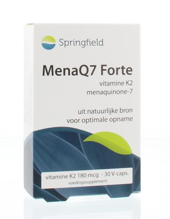 Springfield MenaQ7 Forte vitamine K2 180 mcg (30 Vegetarische capsules)