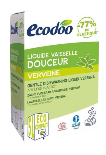 Ecodoo Afwasmiddel vloeibaar zacht verbena bio navul (5 Liter)