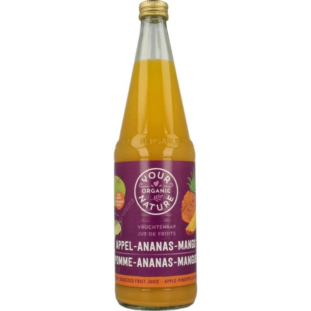 Your Organic Nat Vruchtensap appel ananas mango bio (700 Milliliter)