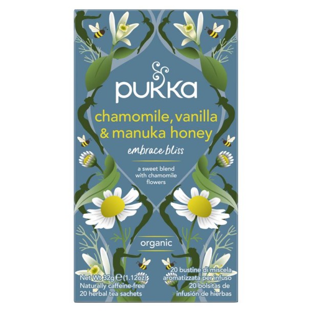 Pukka Chamomile vanille/manuka honing bio (20 Zakjes)