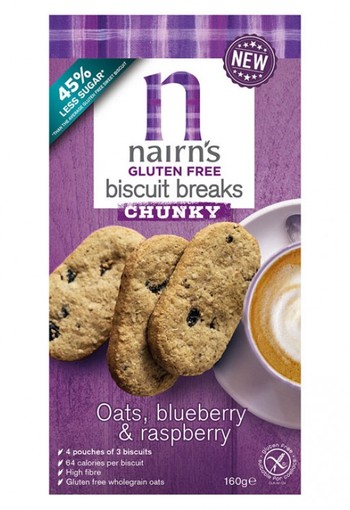 Nairns Breakfast biscuit blueberry & raspberry (160 Gram)