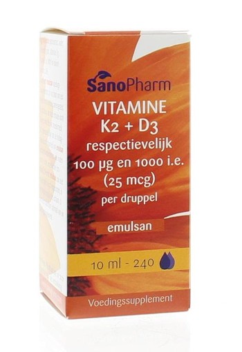 Sanopharm Vitamine K2 D3 emulsan (10 Milliliter)