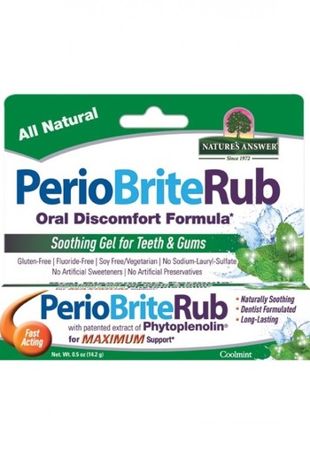 Natures Answer PerioBrite Rub tandvleesgel 22 kruiden Q10 (14 Gram)