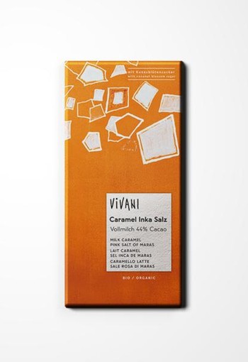 Vivani Chocolade melk caramel pink salt of Maras bio (80 Gram)