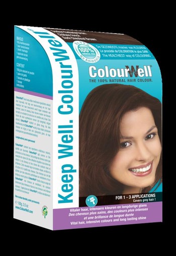 Colourwell 100% Natuurlijke haarkleur donker kastanje bruin (100 Gram)