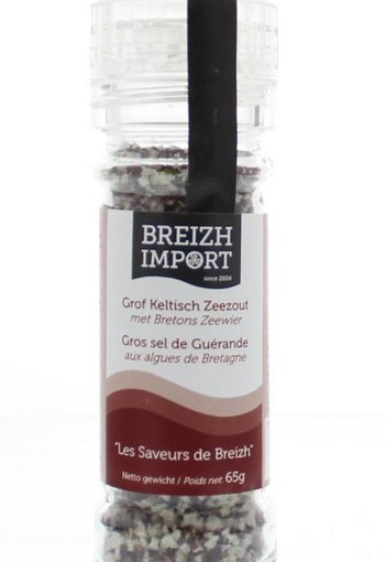 Breizh Import Grof keltisch zeezout zeewier gedroogd strooimolen (65 Gram)