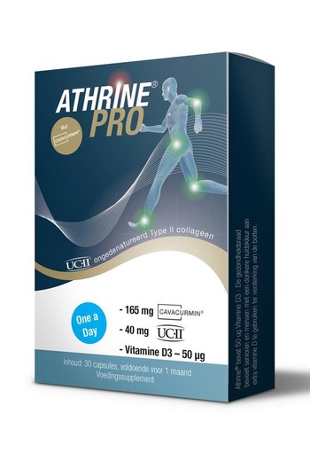 Athrine PRO - UC-II Cavacurmin en Vitamine D3 (30 Capsules)
