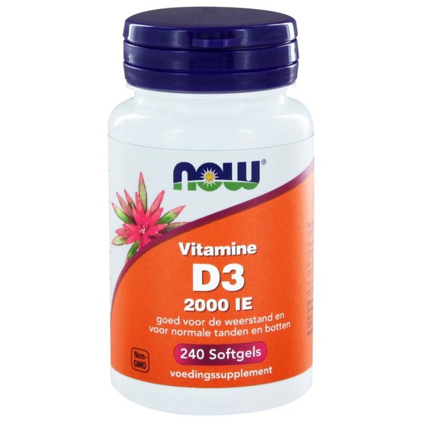 NOW Vitamine D3 2000IE (240 Softgels)