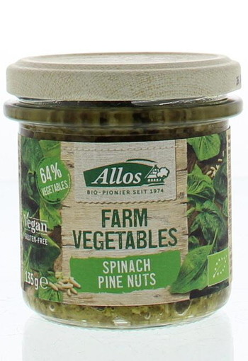 Allos Farm vegetables spinazie & pijnboompitten bio (135 Gram)
