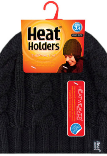 Heat Holders Ladies cable hat one size black (1 Paar)