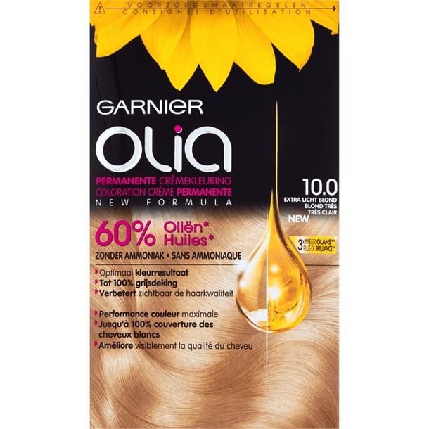 Garnier Olia Permanente Crèmekleuring 10.0 Extra Licht Blond | Zeer licht blond (1 set)