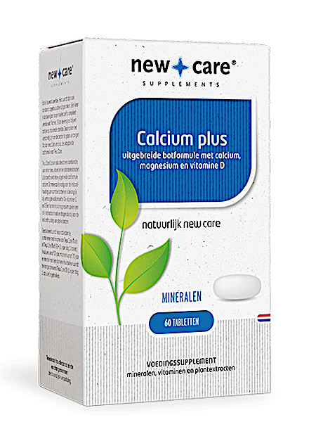 New Care Calcium plus uitgebreide botformule met calcium, magnesium en vitamine D Inhoud  60 tabletten