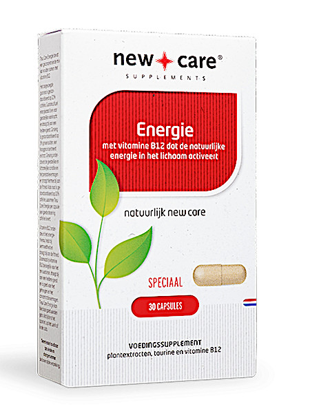 New Care  Energie met vitamine B12 dat de natuurlijke energie in het lichaam activeert Inhoud  30 capsules