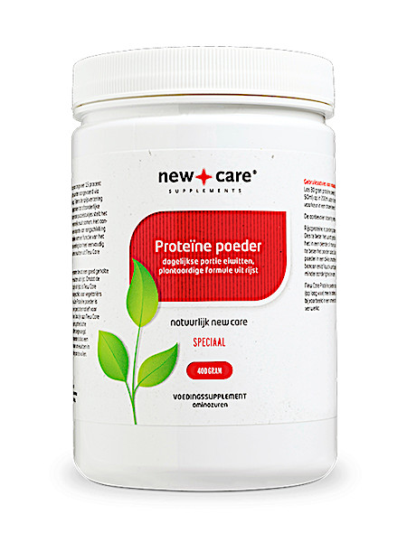 New Care Proteïne poeder dagelijkse portie eiwitten, plantaardige formule uit rijst Inhoud  400 gram