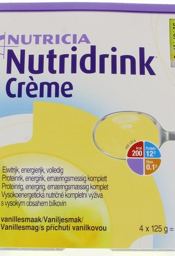 Nutridrink Creme vanille 125 gram (4 Stuks)