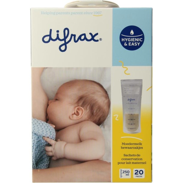 Difrax Moedermelk bewaarzakjes BtoB (20 Stuks)
